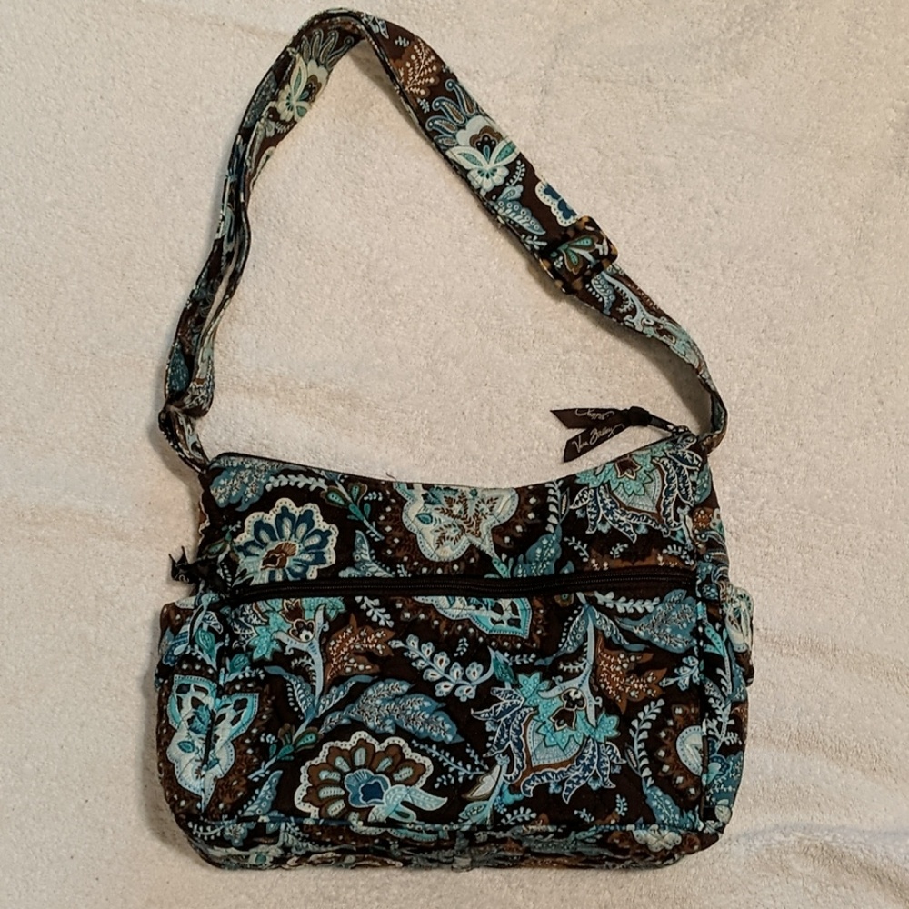 On the Go Vera Bradley Java Blue Crossbody Purse